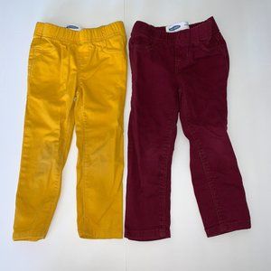 Mustard Yellow and Burgundy Jeggings